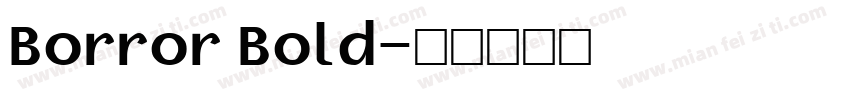 Borror Bold字体转换